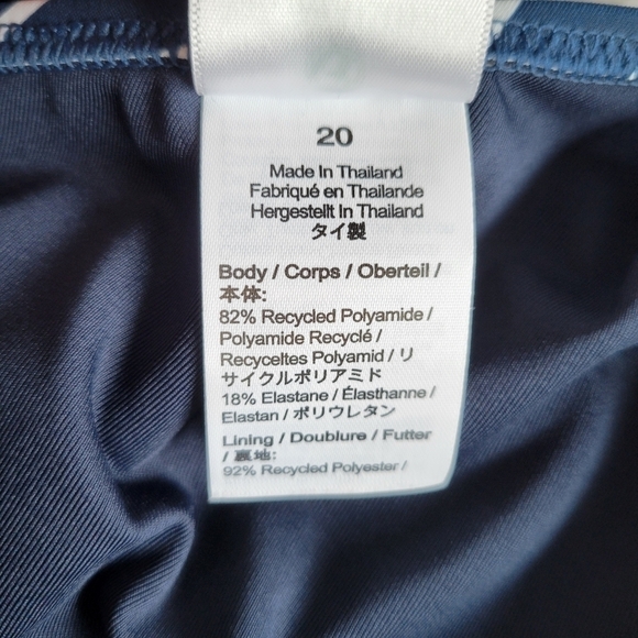 J. Crew Stripe One Piece Cut Out Swimsuit - Picture 8 of 9